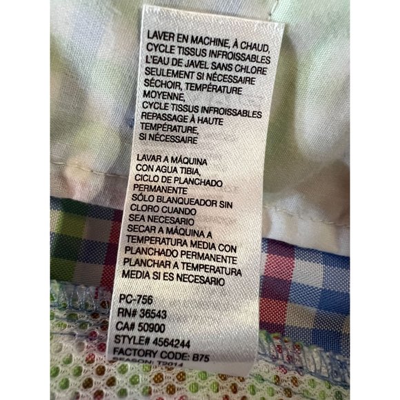 Izod Gingham Blue, Pink, Green Golf Pants Men Size 30/29 - Picture 7 of 7